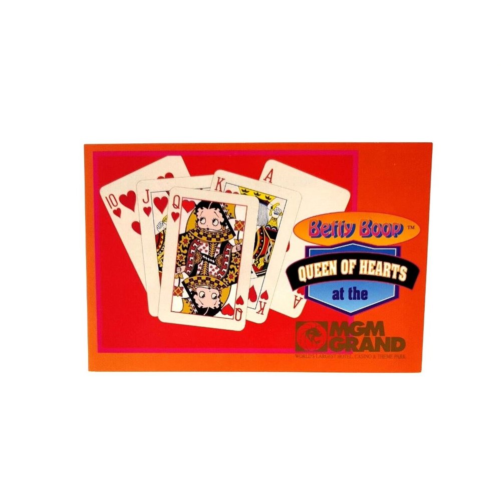 Betty Boop MGM Grand Postcard Collector Series 011 Vintage 1993 Queen of Hearts